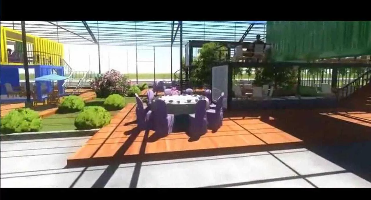 绿色生态餐厅宣传片建筑漫游动画